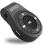 APEKX Clip Bluetooth Audio Adapter for Headphones, Headset, Speaker, Wireless Receiver with MIC f...