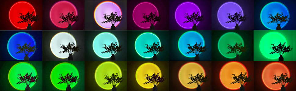 not only 21 color sunset lamp