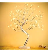 PEIDUO Tabletop Bonsai Tree Light,108 LED Tree Lamp for Room Decor,Fairy Light Tree with 9 Modes ...