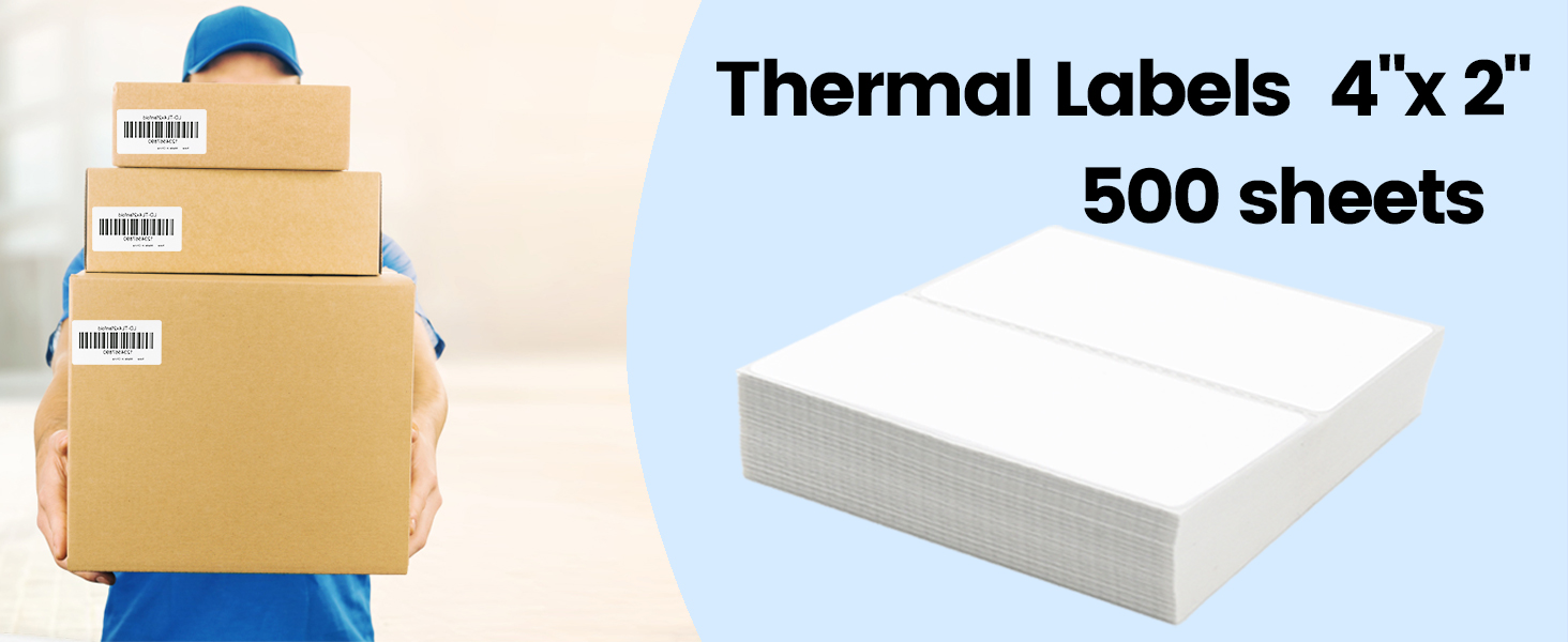 thermal labels 4x2 500 sheets