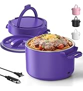 Electric Lunch Box, 33OZ Portable Food Warmer | 100W Rapid Heating &amp; Leak-Proof 304 Stainless Ste...