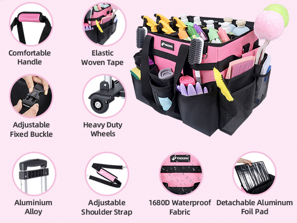 Rolling Cleaning Caddy Bag