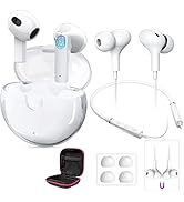 Couples Wireless Earbuds + Bluetooth Neckband Headphones, Stereo Sound Noise-canceling Earbud w/M...