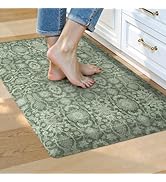 Collive Kitchen Mats Cushioned Anti Fatigue, Non Slip Waterproof Kitchens Floor Mat Green/Grey Vi...