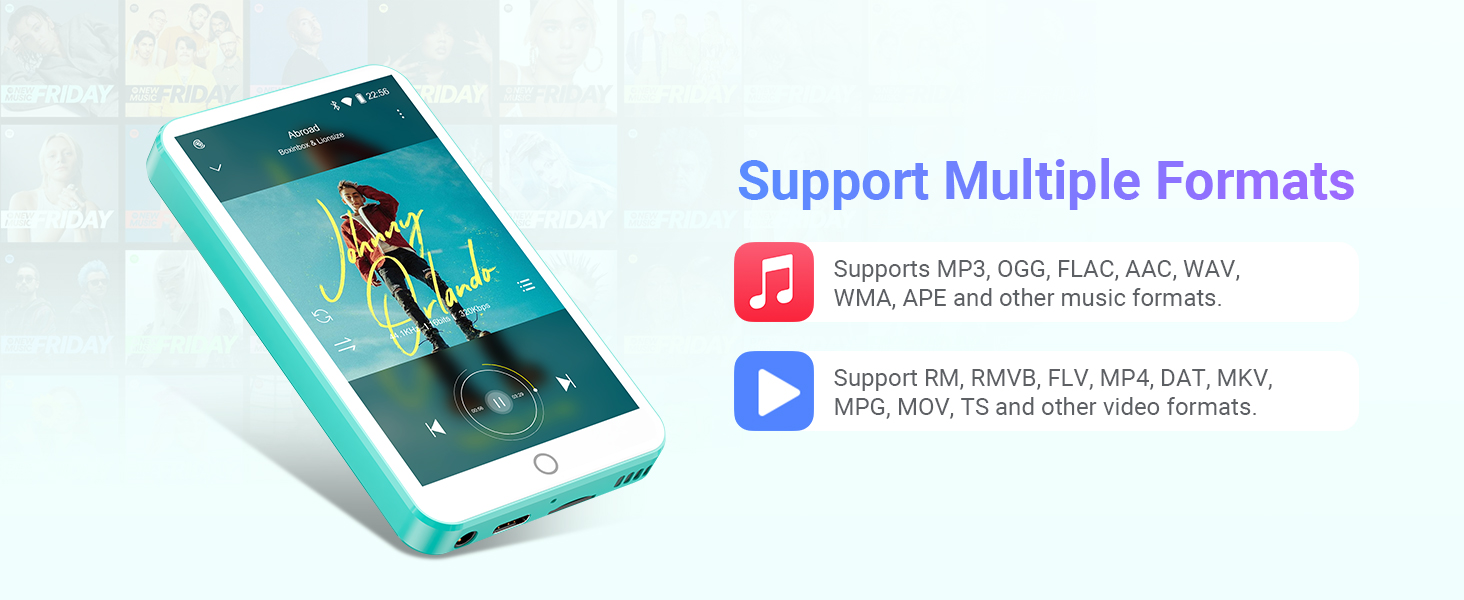 MP3 Player with Bluetooth and WiFi