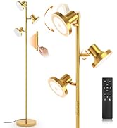 SIBRILLE LED Tree Floor Lamp, 36W Industrial Dimmable Standing Lamp with Remote &amp; Touch Control, ...