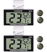 LXSZRPH Reptile Thermometer Hygrometer Digital Amphibian Thermometer with Hook Temperature Humidi...
