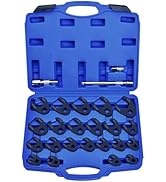 LainKeen 25pcs Crows Foot Wrench Set 1/2" and 3/8” Drive Flare Nut Crowfoot Set Metric 8-32mm 6 P...