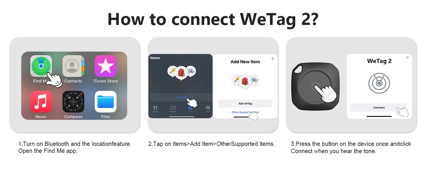How to connect WeTag 2