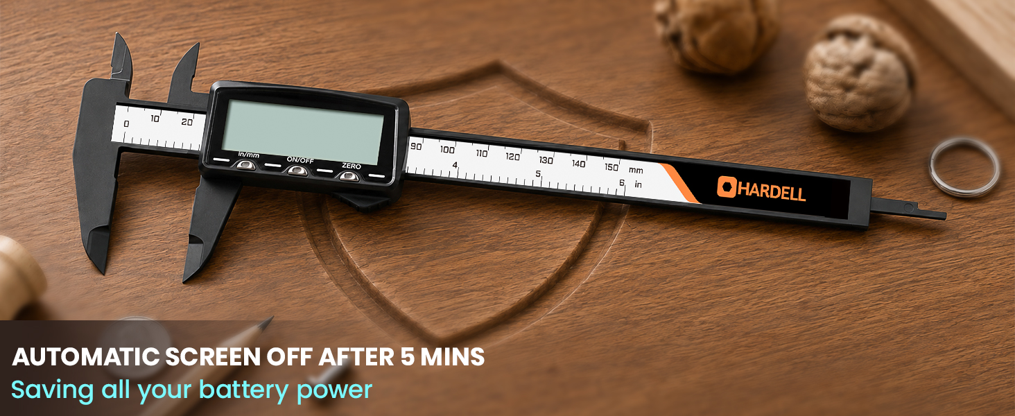 HARDELL RECHARGEABLE PLASTIC DIGITAL CALIPER