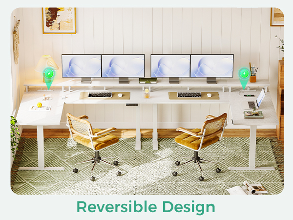 L shaped standing desk