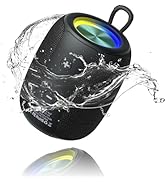 Bobtot Bluetooth Speaker - Portable Speakers with Loud Stereo Sound and Colorful Lights, 25H Play...