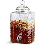 Style Setter Homestead Beverage Dispenser Cold Drink Dispenser w/ 2.5-Gallon Capacity Glass Jug, ...