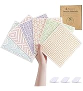 Homaxy Swedish Dishcloths for Kitchen, 6 Pack Geometric Reusable Paper Towels with Clips, Absorbe...