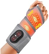 Cordless Wrist Heating Pad for Pain Relief, Wrist Massager for Carpal Tunnel, Heated Wrist Wrap B...