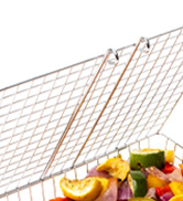 SHIZZO Grill Basket Set, Barbecue BBQ Grilling, Stainless Steel Folding Portable Outdoor Camping