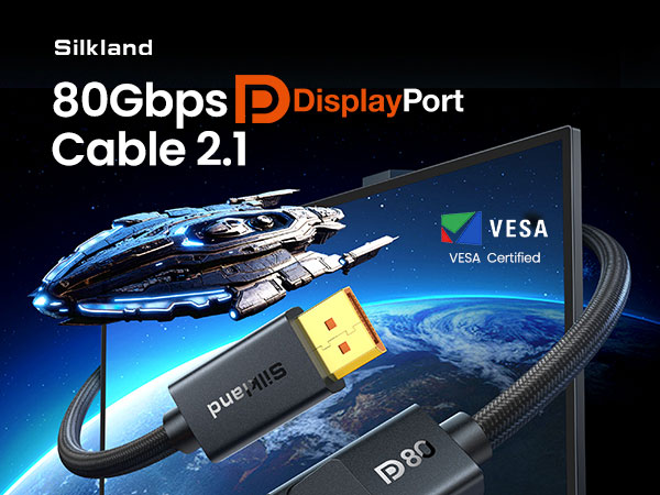 80Gbps DisplayPort Cable 2.1