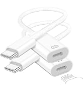 USB C to Lightning Headphone Audio Adapter, Type C Male to Female Lightning Earphone Converter wi...