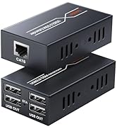 avedio links 164ft/50m USB Extender Over Cat6/7, 4 USB 2.0 Ports Single Ethernet Extender with PO...