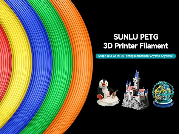 SUNLU 3D Printer Filament 3D Printing Filament 3D Printer Resin 3D Resin PETG Filament