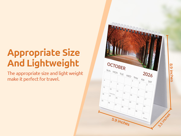 Large Desk Calendar 2026
