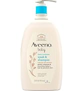 Aveeno Baby Daily Moisture Gentle Baby Body Wash and Shampoo with Oat Extract, 2-in-1 Baby Wash &amp;...