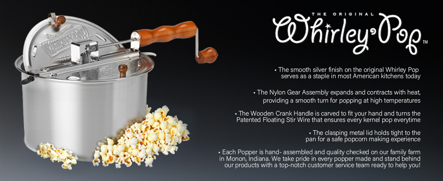 Whirley pop with text