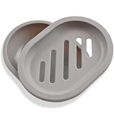 TIONTURE 2 Pack Soap Dish for Shower Plastic Soap Dish with Drain for Bathroom Sink Easy Cleaning...