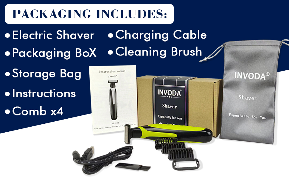 Waterproof Shaver Hybrid Electric Shavers Portable Hair Shaver Electric Razors for Shaving Face