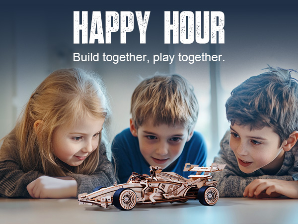 rokr 3d wooden puzzles RC racing car model building kits adults build kids
