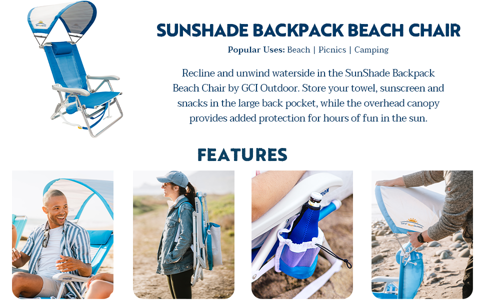 Sunshade Backpack Beach Chair