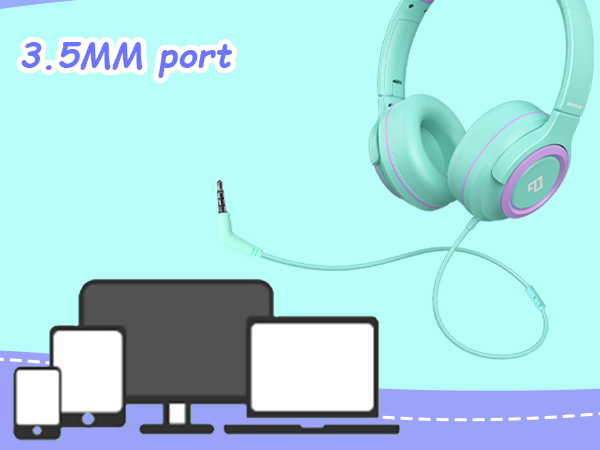 3.5mm port kids headphone
