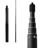 Jakoly 1.15m/45.3in Carbon Fiber Invisible Selfie Stick for Insta360 X5/X4/X3/ONE RS/ONE X, Inter...