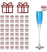 Estleys Drink Tags Coquette Bow Wine Glass Charms Acrylic Bowknot Drink Tag for Bachelorette Birt...