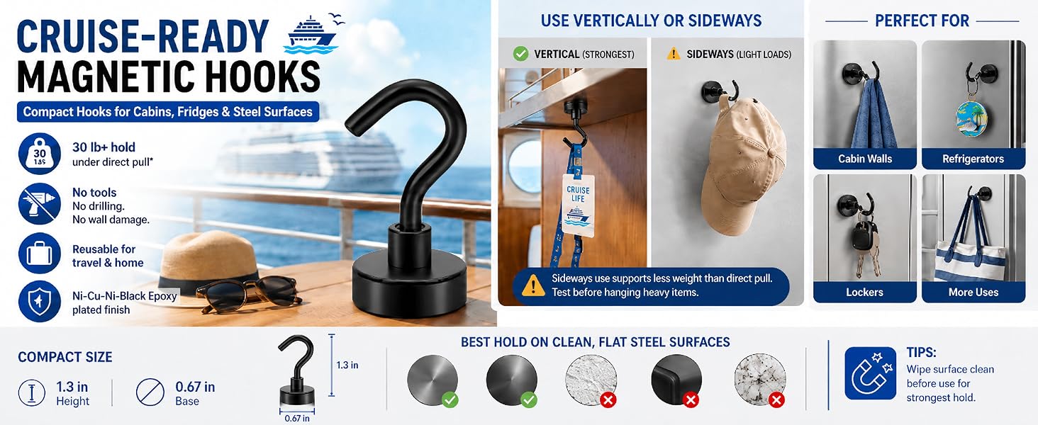 Neosmuk Black Magnetic Hooks