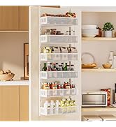 DAOTENGQL 6-Tier Over The Door Pantry Organizer with Mesh Baskets, Adjustable &amp; Stable Hanging Sp...