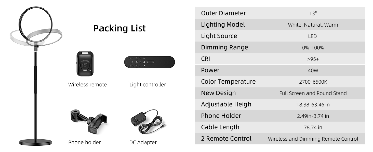 ring light with stand