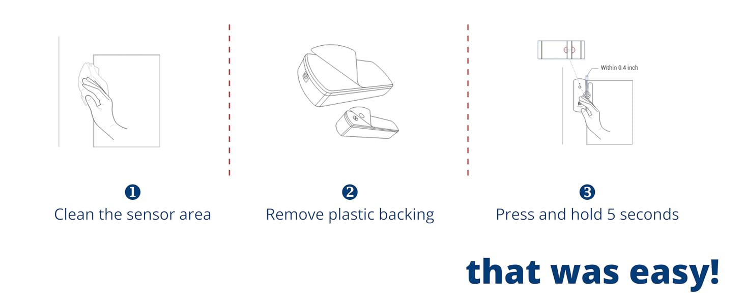 door sensor easy installation long