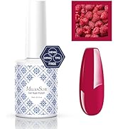 MelodySusie Fleurwee Plant Based Gel Nail Polish, Hema Free Raspberry Red Nail Polish, Soak Off U...