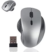 Wireless Mouse Ergonomic Vertical Bluetooth Rechargeable Optical Quiet Ergo Mouse with 3 DPI(800-...
