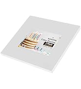 Kootek 12 Inch Square Cake Drums, 1/2 Inch Thick Sturdy Cake Boards with Fully Wrapped Edges, Hea...