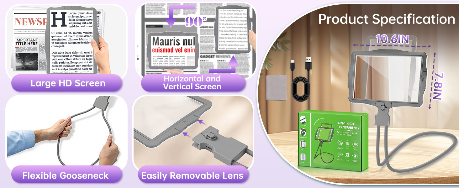 magnifying glass with light