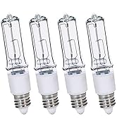 Comyan 4-Pack JDE11 100W Halogen Bulbs, E11 Mini Candelabra Base, Dimmable, 2800K Warm White, for...
