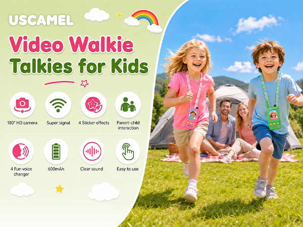 USCAMEL Video Walkie Talkies for Kids
