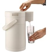 Insulated Thermal Beverage Pitcher with Handle, Cream White