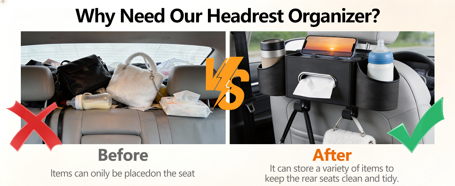 3-in-1 Car Backseat Organizer