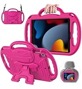 AVAWO Kids Case for iPad 9th Generation 10.2 inch, iPad 8th Gen Cover with Shoulder Strap for 9/8...