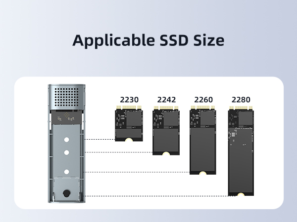 m.2 ssd solid state drive enclosure nvme case container caddy shell housing reader dockcase holder