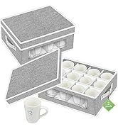 homyfort 2 Pack Cup and Coffee Mug Storage Box Organizer with Dividers, China Storage Containers ...