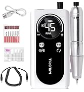 Electric 45000RPM Nail Drill Machine Rechargeable Portable Nail File Electric DIY Nail Drill Kit ...